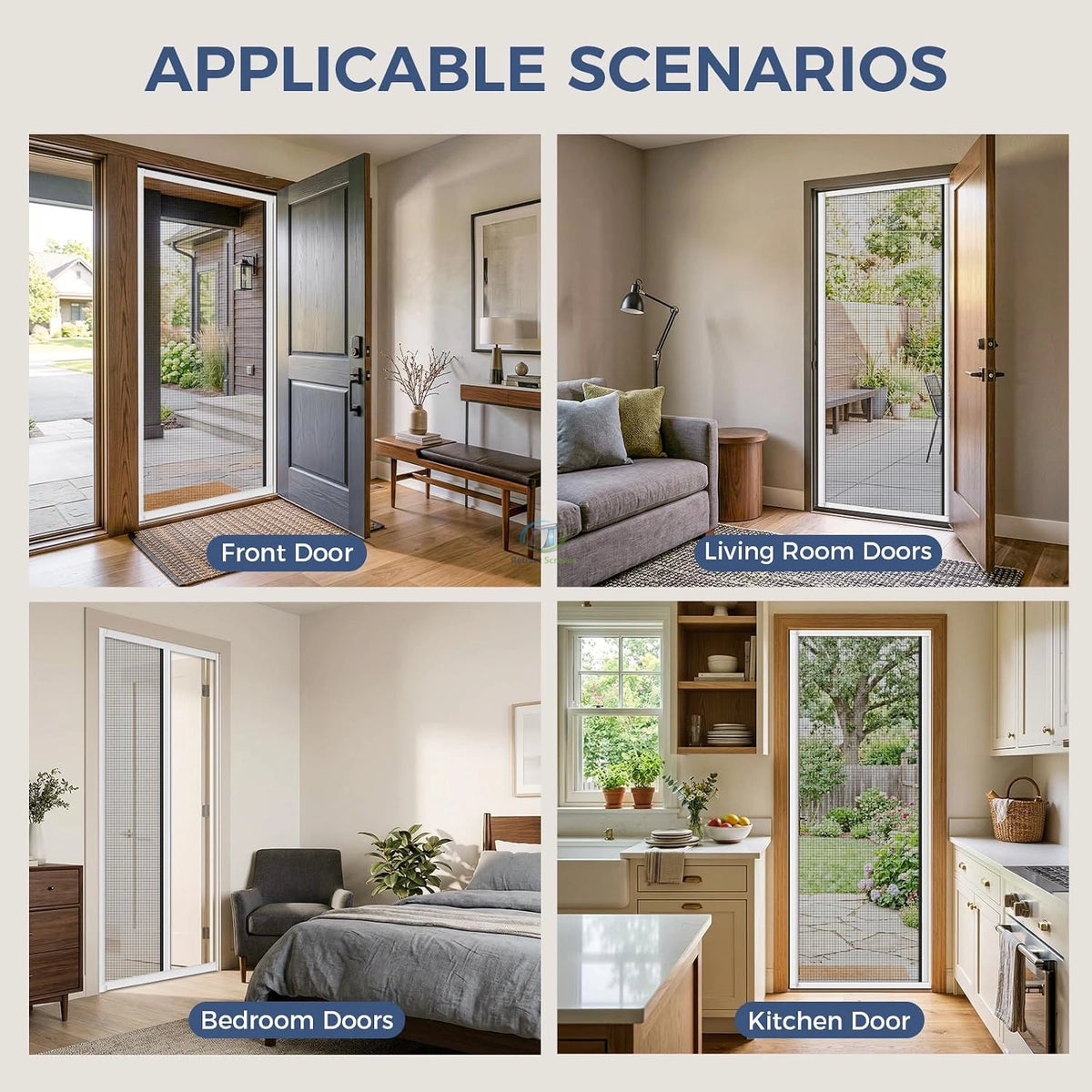 Roller Insect Screens for Double Door - Retract Screens Australia