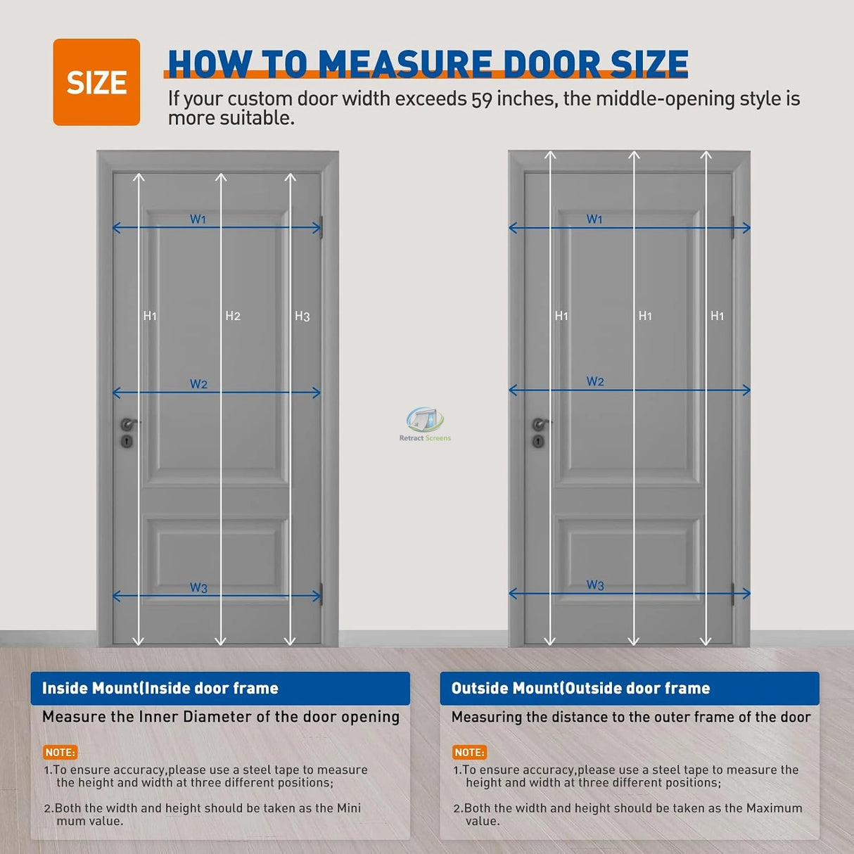 Folding Accordion Double Door Screen – product view 8