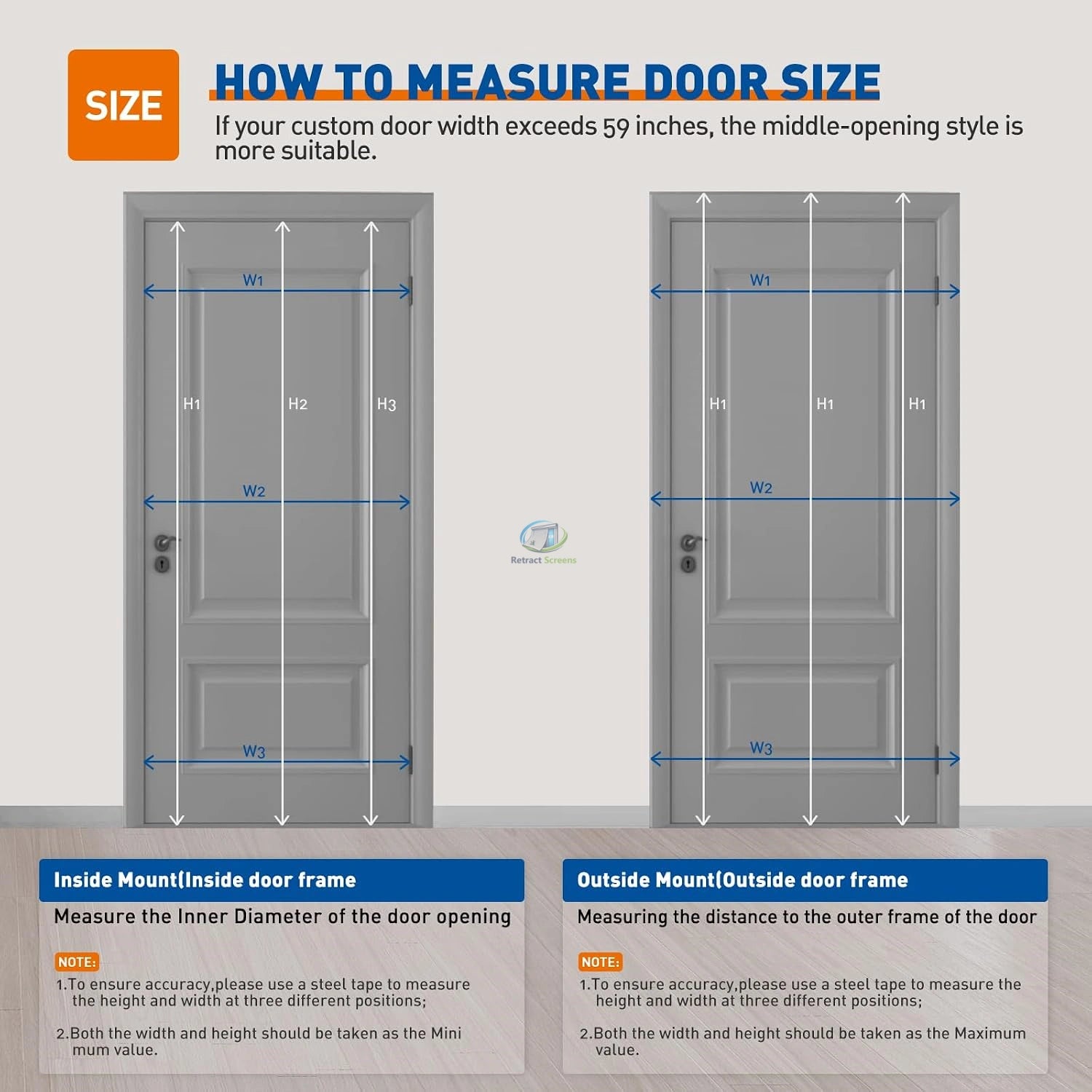 Folding Accordion Double Door Screen – product view 8