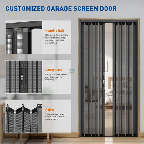 Folding Accordion Double Door Screen – product view 2