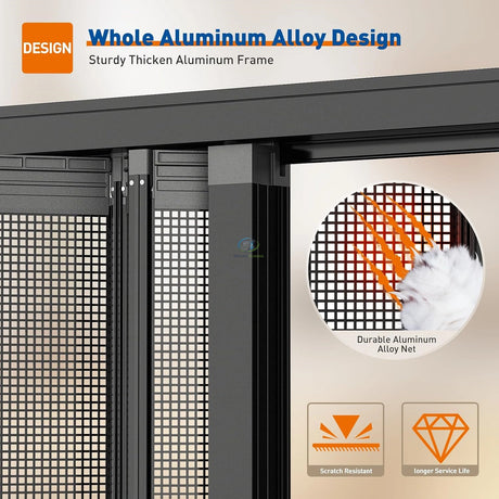Folding Accordion Double Door Screen – product view 3