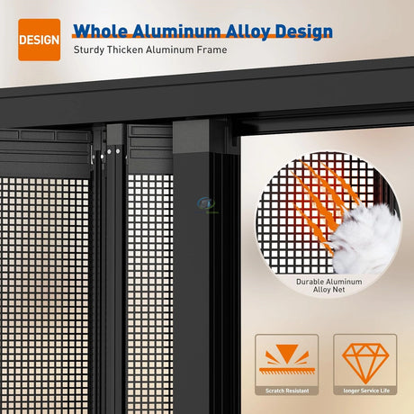Folding Accordion Single Door Screen – product view 2