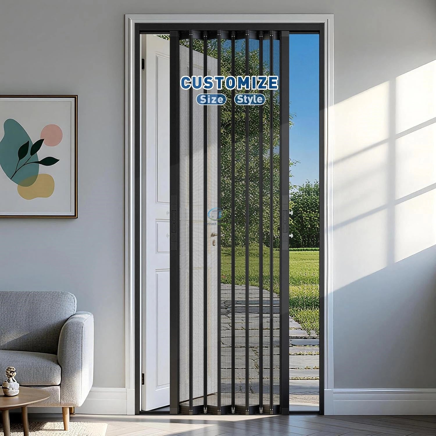 Folding Accordion Single Door Screen