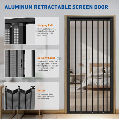 Folding Accordion Single Door Screen – product view 3