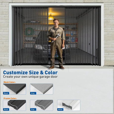 Aluminum Retractable Garage Screen Door – product view 6