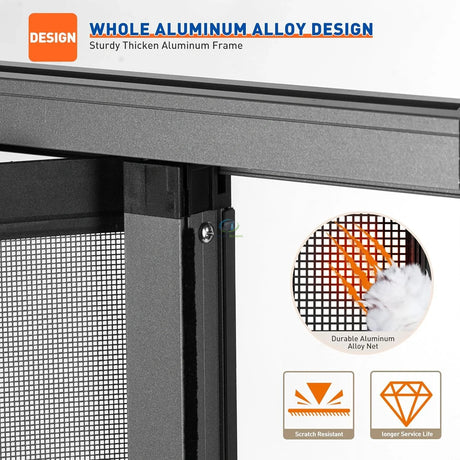 Aluminum Retractable Garage Screen Door – product view 4
