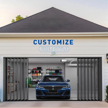 Aluminum Retractable Garage Screen Door