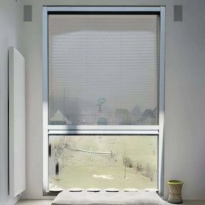 Pull-Down Pleated Insect Screen for Window