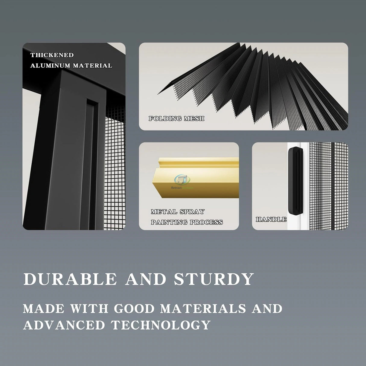 Pleated Insect Screen for Double Window – product view 2