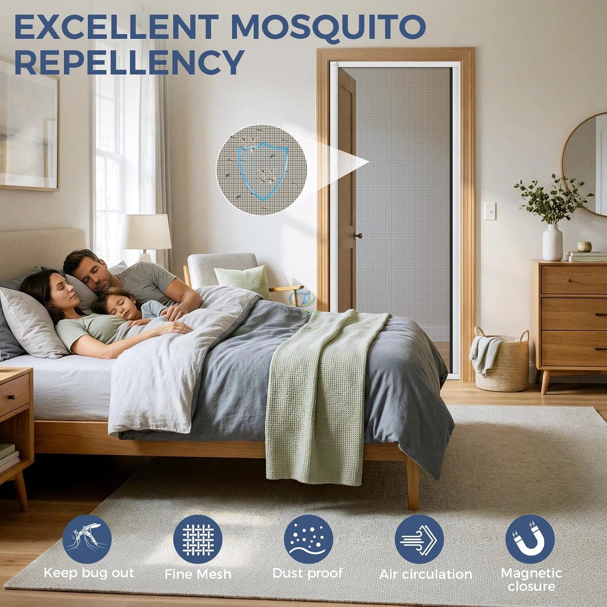 Roller Insect Screens for Single Door – product view 6