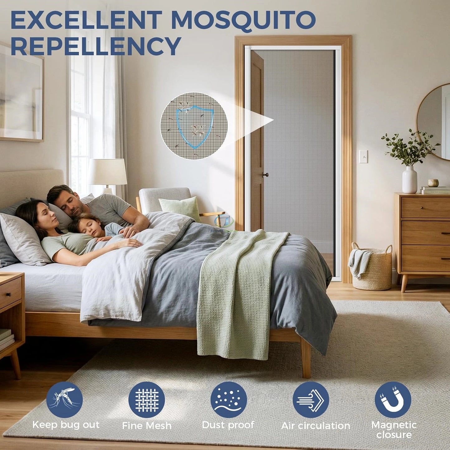 Roller Insect Screens for Single Door