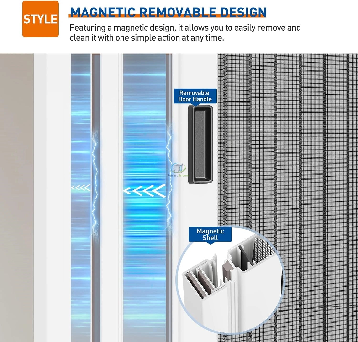Pleated Insect Screen Double Door – product view 2