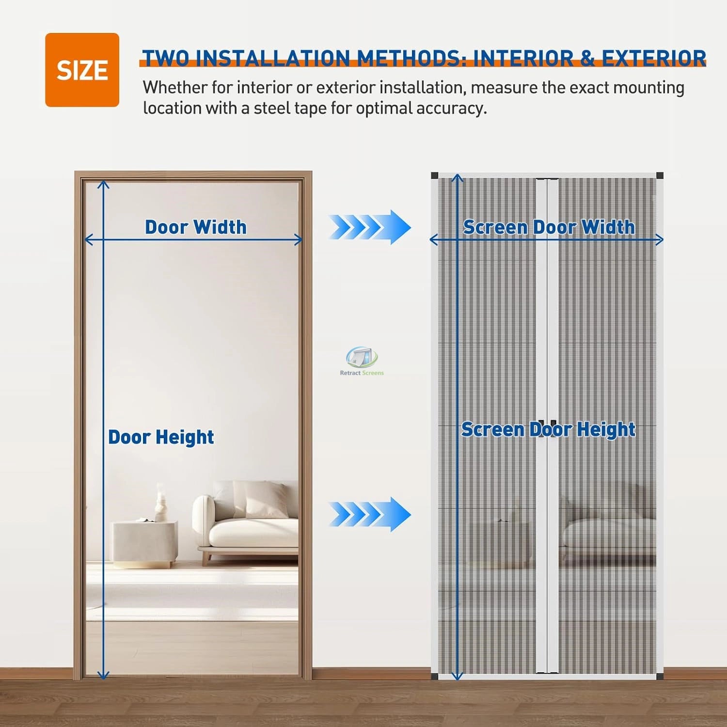Pleated Insect Screen Double Door – product view 7