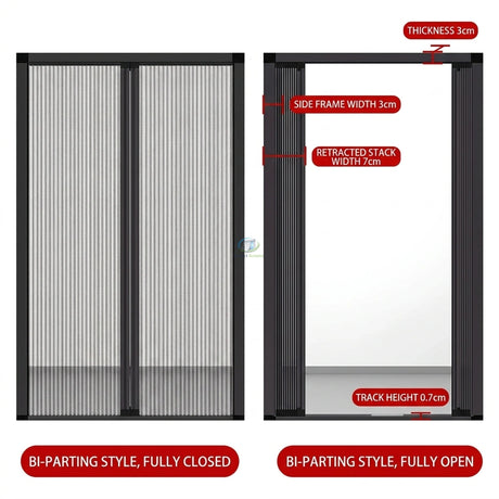 Pleated Insect Screen Double Door - Retract Screens Australia
